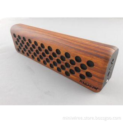 Outdoor wooden weather resistant bluetooth speaker for tabl